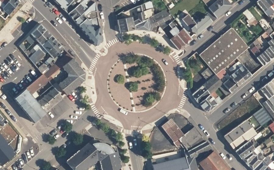 Vue aérienne du Place Stalingrad