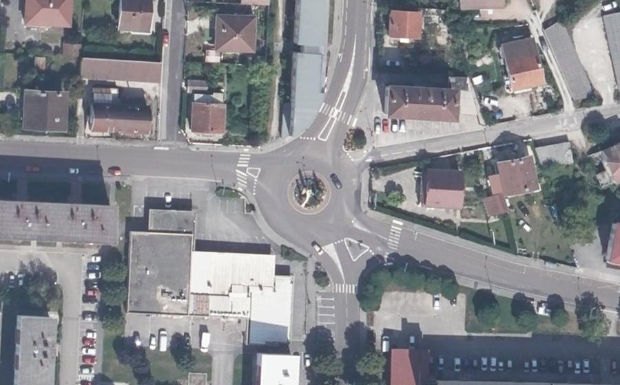 Vue aérienne du Rond-Point Bernard Sautot