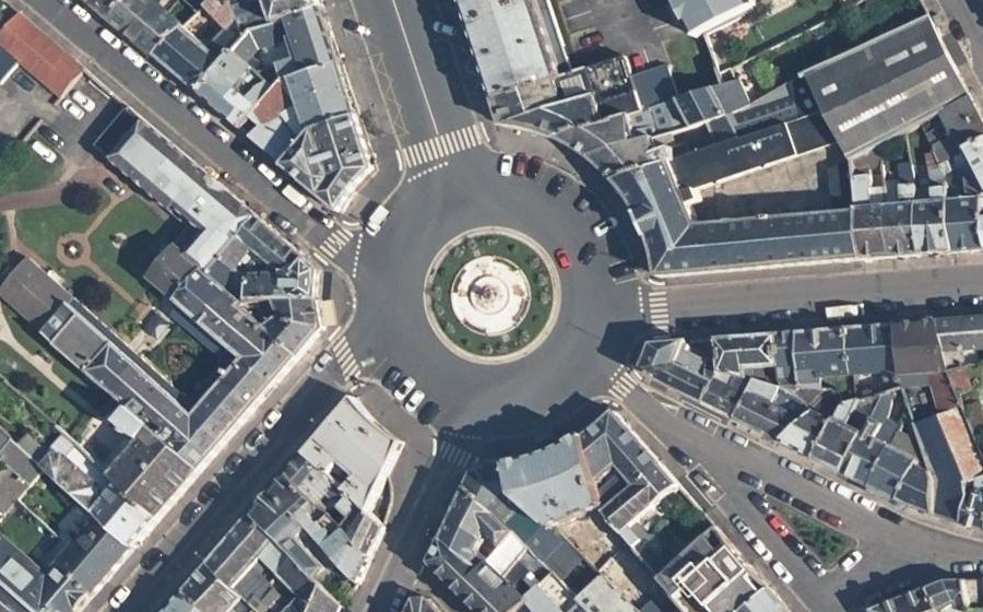 Vue aérienne du Place La Fayette