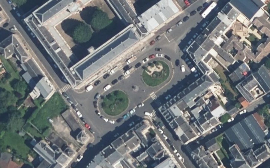 Vue aérienne du Place Edouard Branly