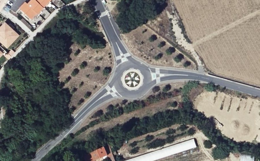 Vue aérienne du Rond-Point de la Légion d'Honneur