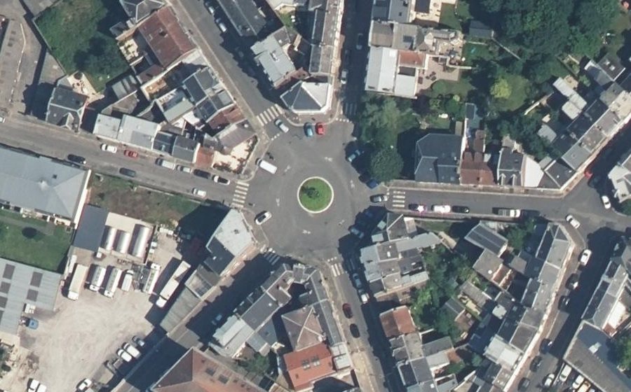 Vue aérienne du Place du Général Foy