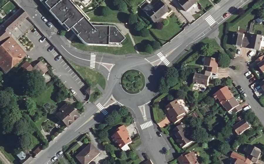 Vue aérienne du Rond-Point des Anciens Combattants d'Afrique du Nord