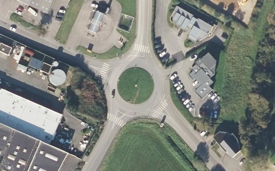 Vue aérienne du Rond-Point de Goarem Braz