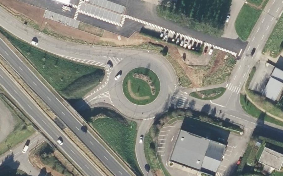 Vue aérienne du Rond-Point de Kerebars