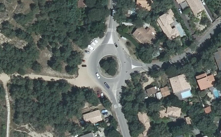 Vue aérienne de la Place Mauret Lafage