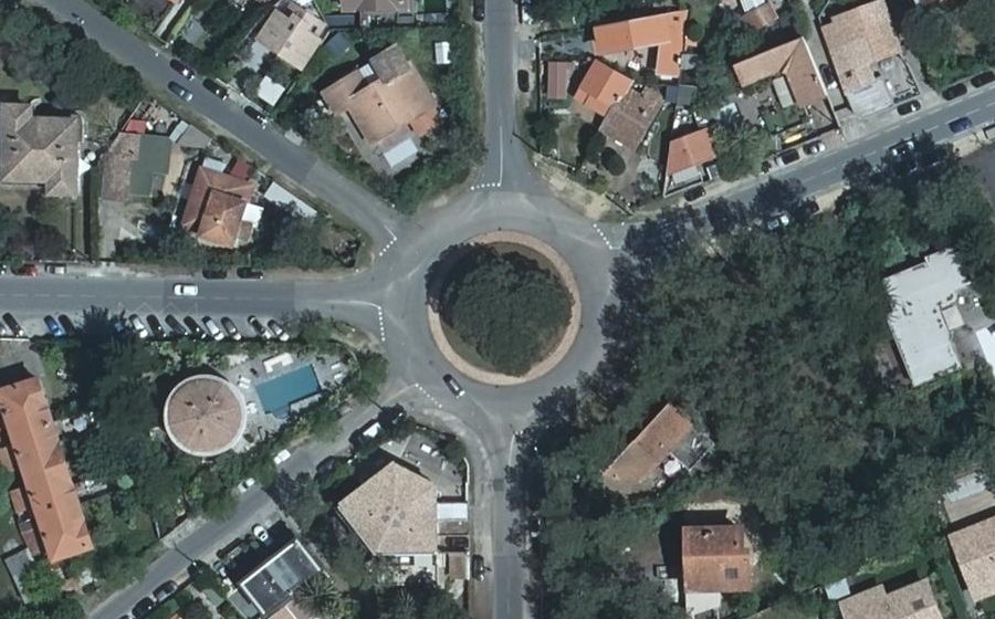 Vue aérienne du Rond-Point de la Côte d'Argent