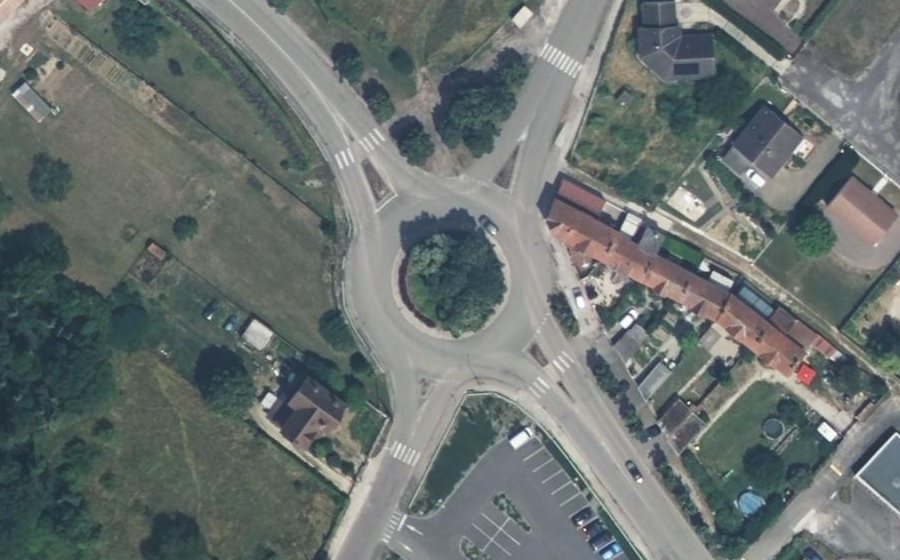 Vue aérienne du Rond-Point Alfred Grévin