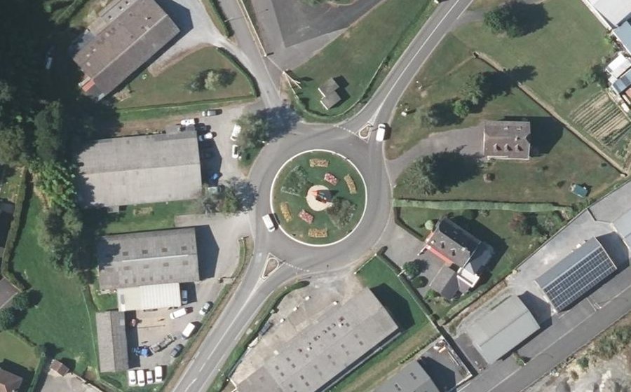 Vue aérienne du Rond-Point René Elissabide