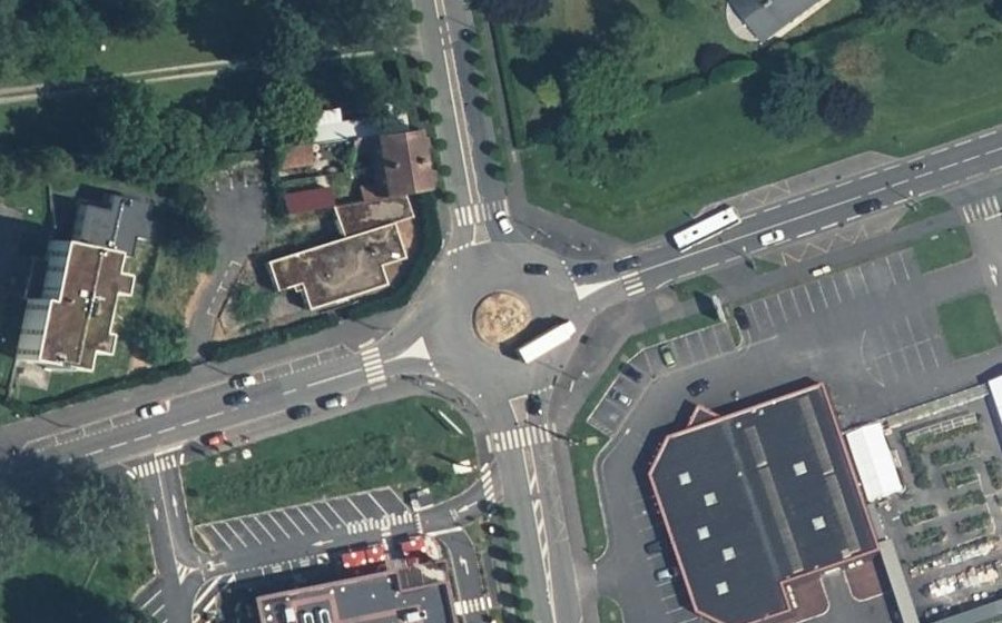 Vue aérienne du Carrefour Maréchal Juin