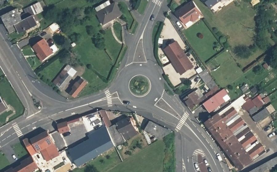 Vue aérienne du Carrefour Maréchal Koenig