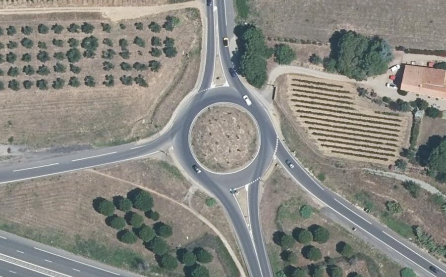Vue aérienne du Rond-Point Simon Wiesenthal