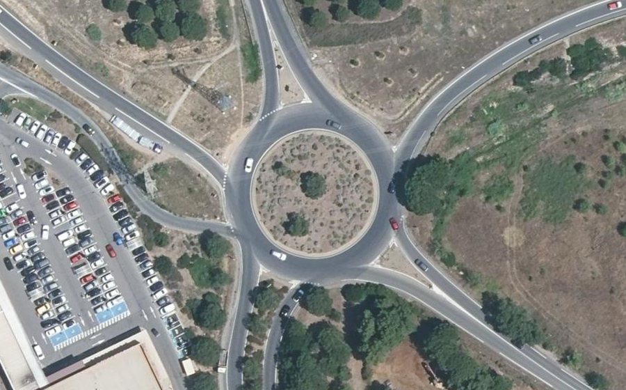 Vue aérienne du Rond-Point Paul Harris