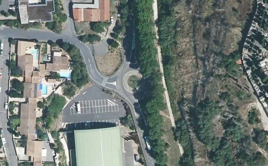 Vue aérienne du Rond-Point Mireille Bessière