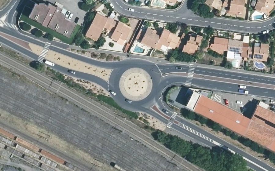 Vue aérienne du Rond-Point Jean-Jacques Beucler