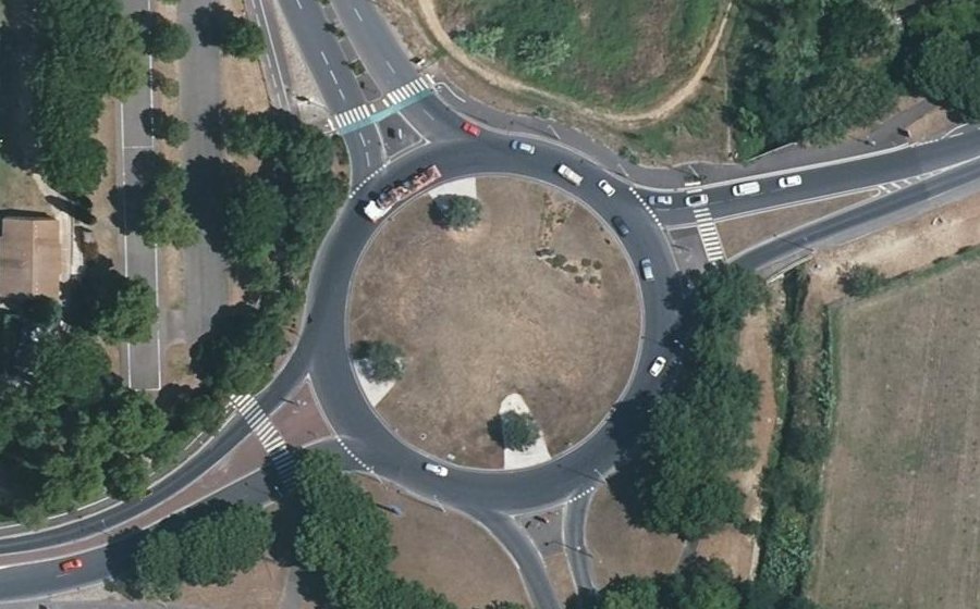 Vue aérienne du Rond-Point François Mitterrand