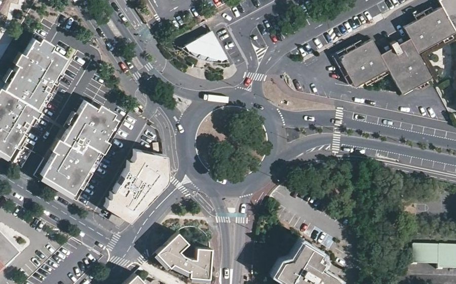 Vue aérienne du Rond-Point des Docteurs Causse