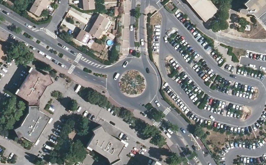 Vue aérienne du Rond-Point Christiaan Barnhard