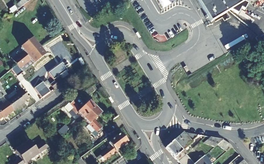 Vue aérienne du Rond-Point de la Paix