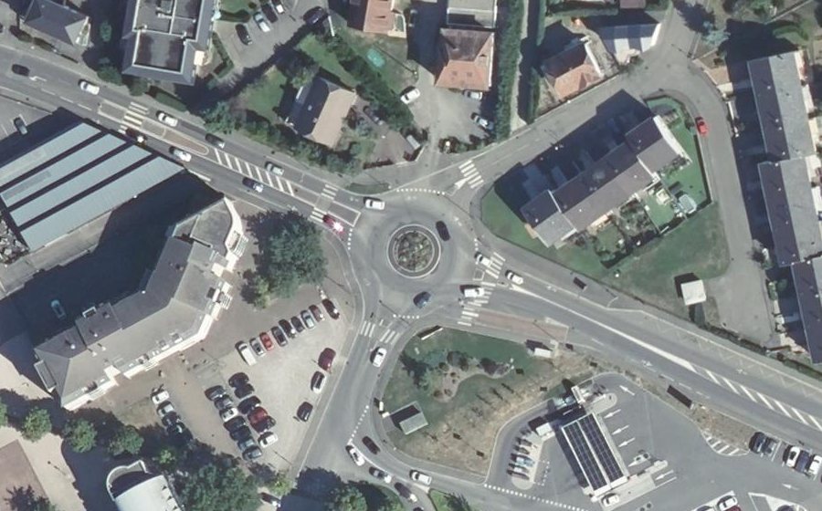 Vue aérienne du Rond-Point de l'Europe