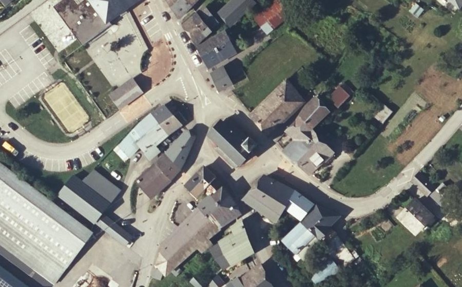 Vue aérienne du Rond-Point de l'Église