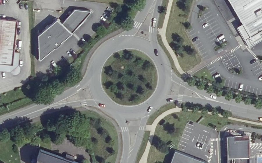 Vue aérienne du Rond-Point de Colguen
