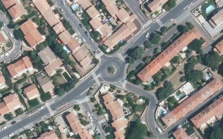 Vue aérienne du Rond-Point Roger Calmels