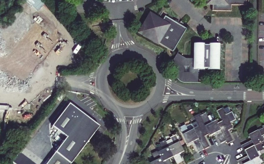 Vue aérienne du Rond-Point de la Cimaise