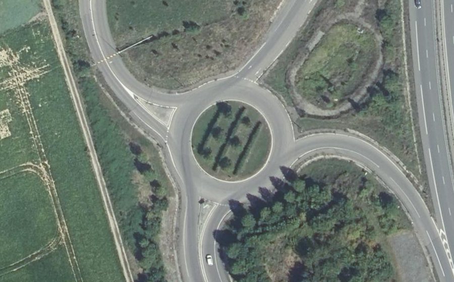 Vue aérienne du Place du Renne