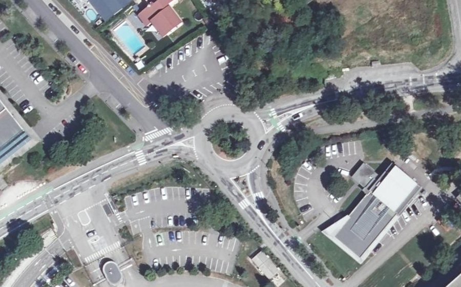 Vue aérienne du Rond-Point Jean-Michel Lamure