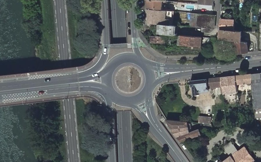Vue aérienne du Rond-Point Arnaud Beltrame