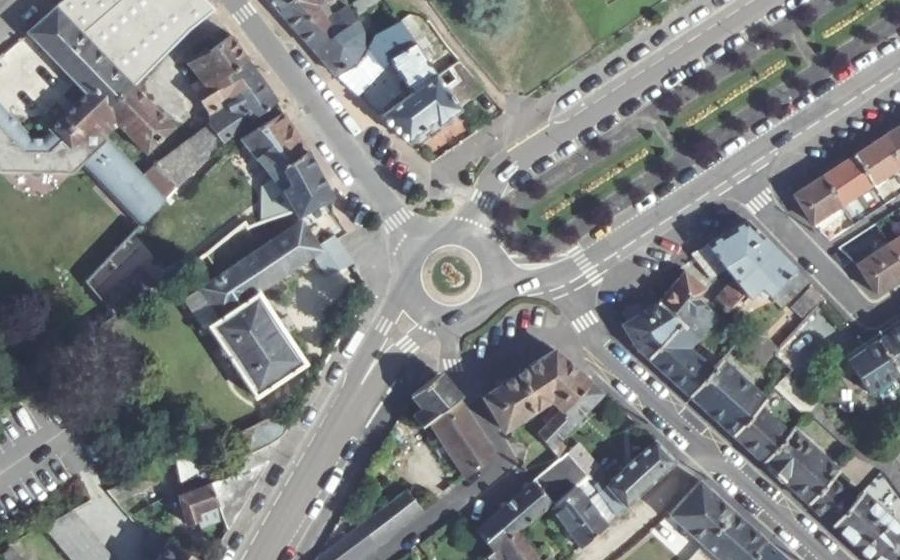 Vue aérienne du Place Vimal du Bouchet