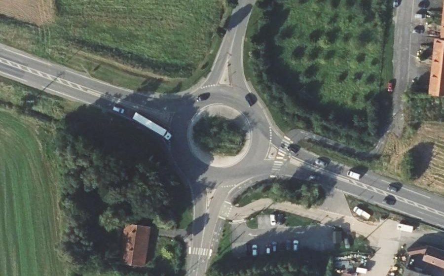Vue aérienne du Giratoire du Cabaret Rouge