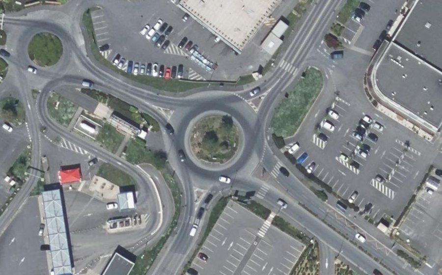 Vue aérienne du Place des Anciens Combattants d'Afrique du Nord