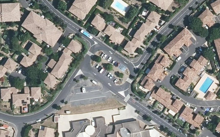 Vue aérienne du Place Mère Thérésa