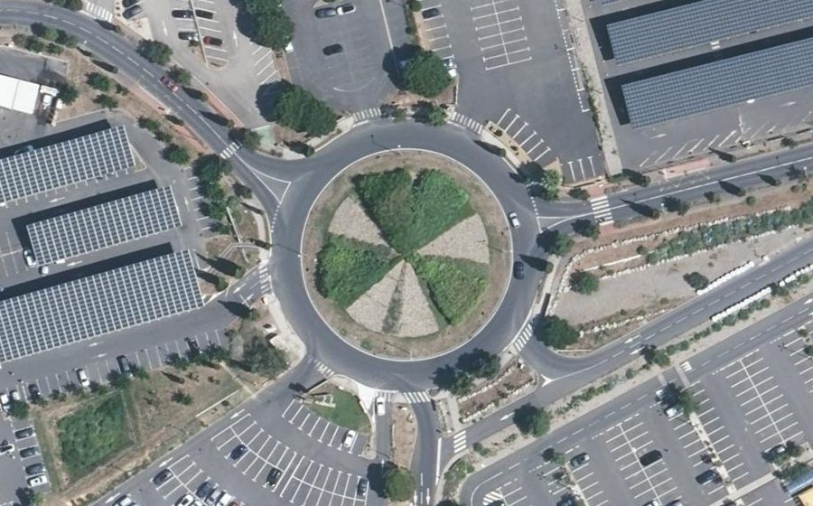Vue aérienne du Rond-Point des Entreprises
