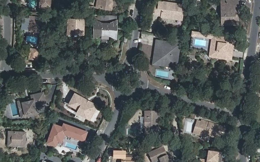 Vue aérienne du Avenue des Optimists