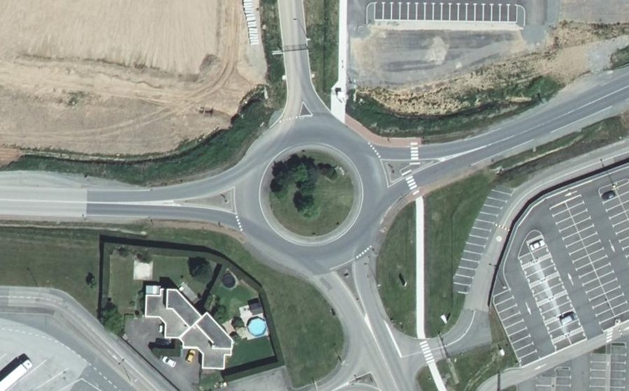Vue aérienne du Rond-Point des Milieux