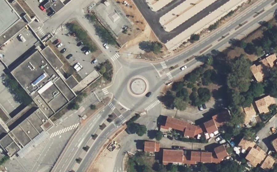 Vue aérienne du Rond-point du Peissaut