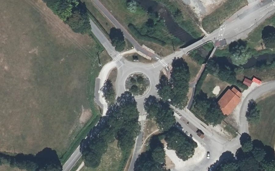 Vue aérienne du Rond-Point de Bouvent