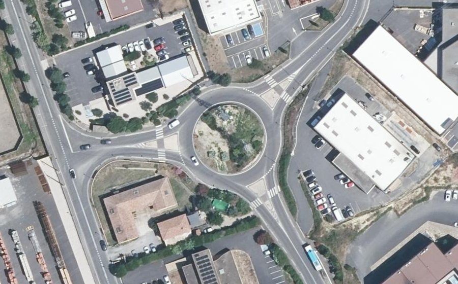 Vue aérienne du Rond-Point Pierre-Gilles de Gennes