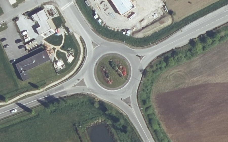 Vue aérienne du Rond-Point de Büdingen