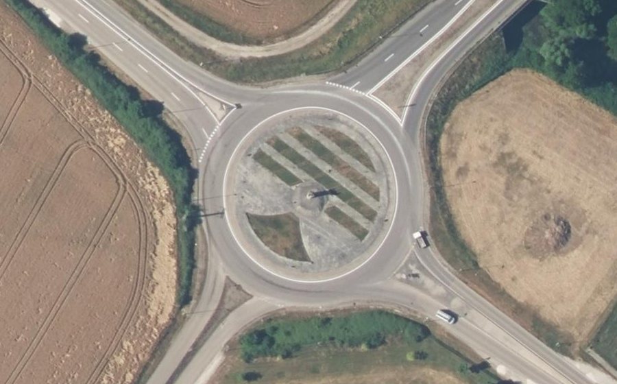 Vue aérienne du Rond-Point Saint-Vincent