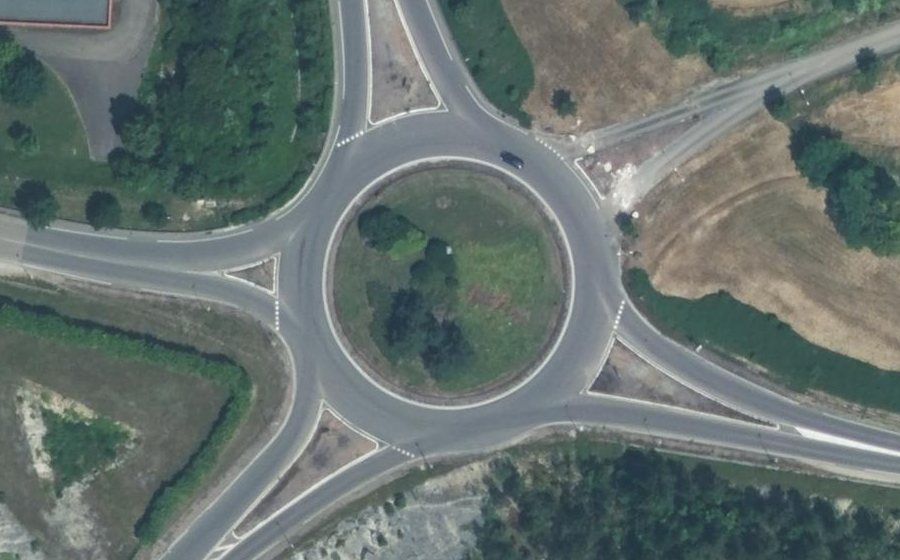 Vue aérienne du Rond-Point des Ovis