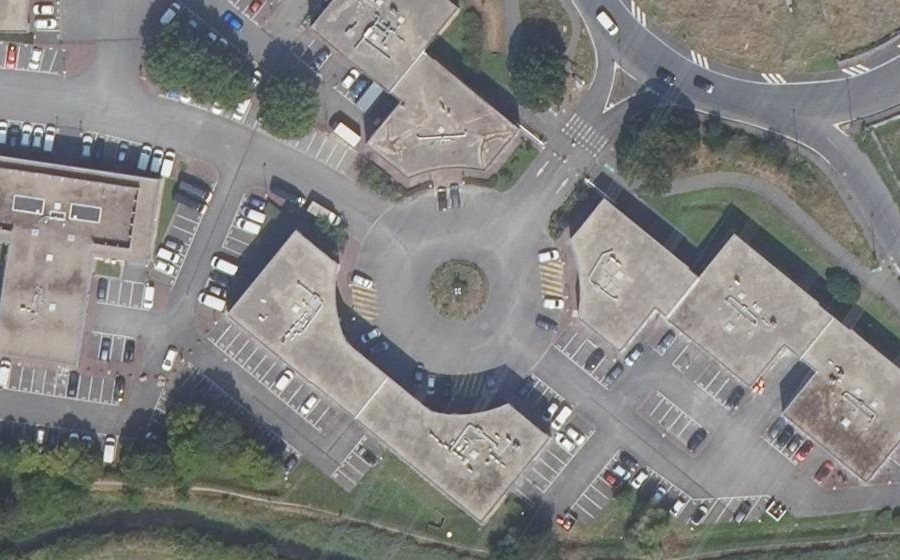 Vue aérienne du Voie la Cardon