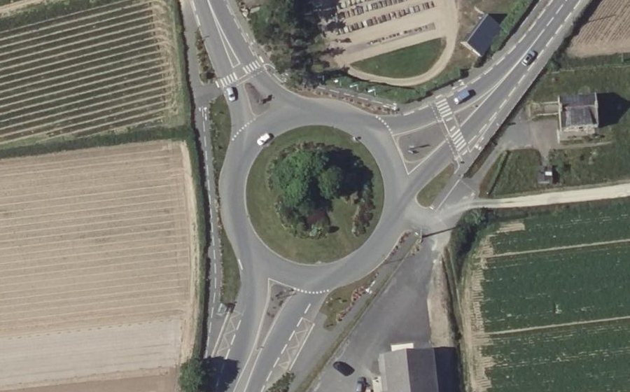 Vue aérienne du Rond-Point de Bonne Nouvelle