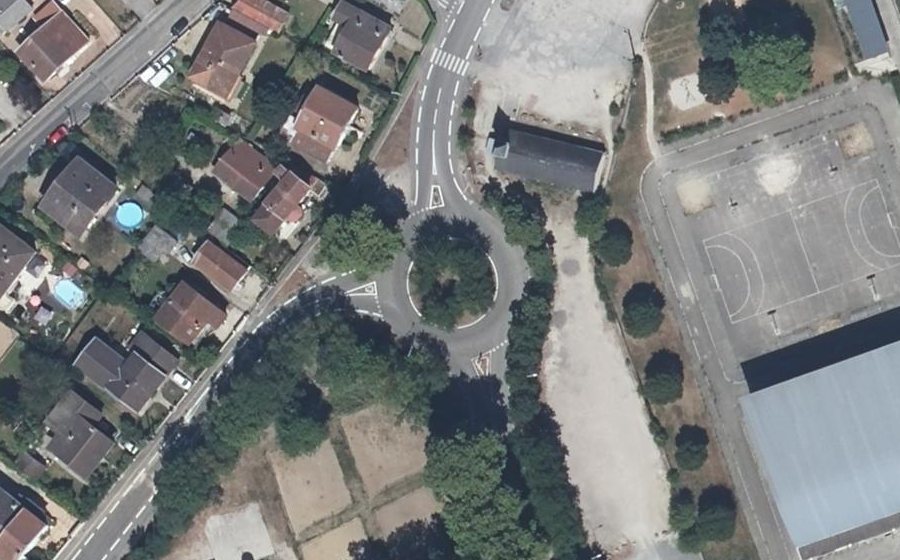 Vue aérienne du Rond-Point de l'Hippodrome