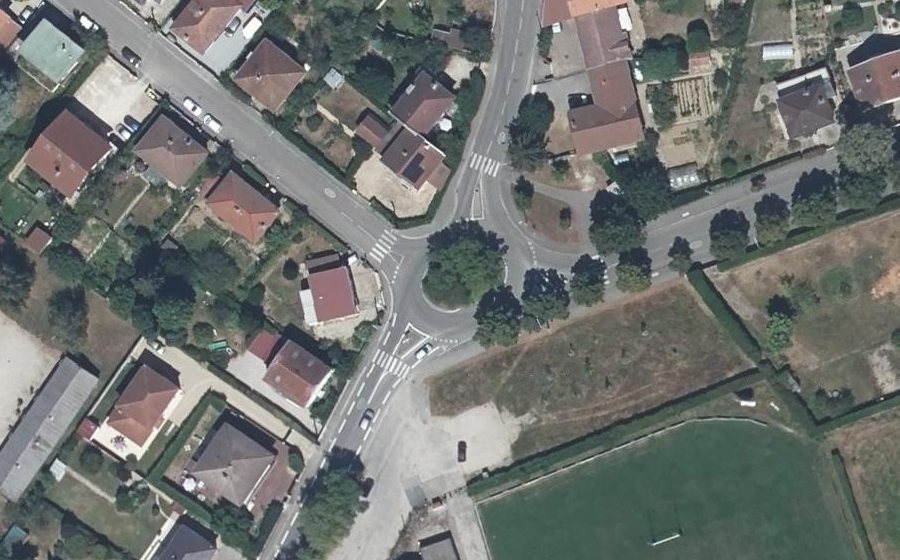 Vue aérienne du Rue du Stand