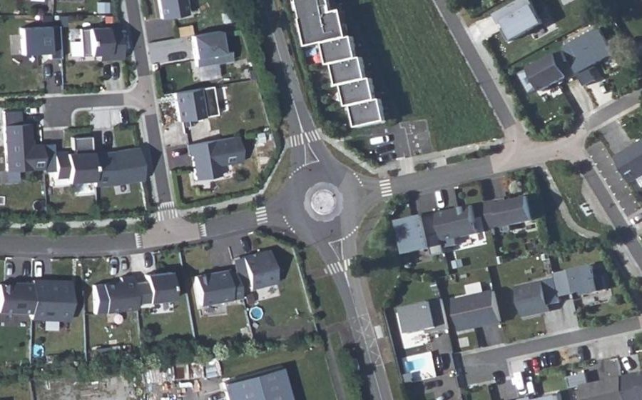 Vue aérienne du Rond-Point du Cormier