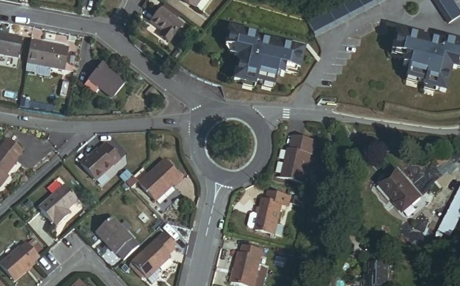 Vue aérienne du Rond-Point de l'Europe